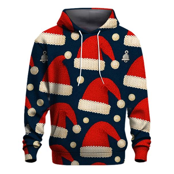 Santa Hat Scatter Bands Design lightweight hoodies