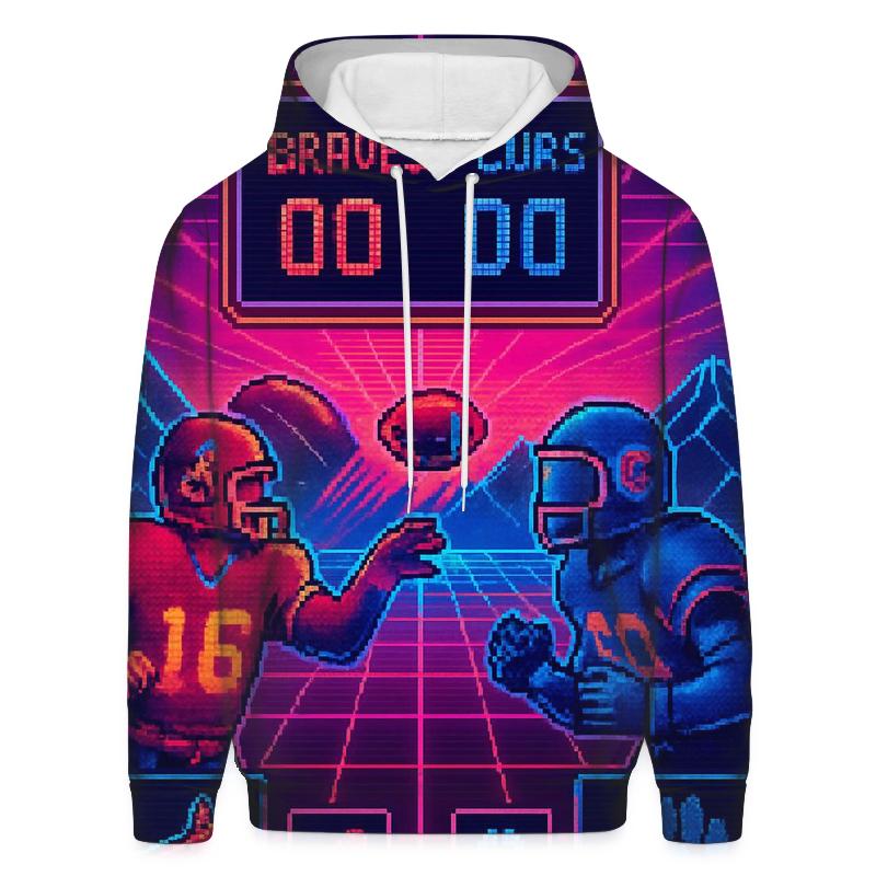 Retro Neon Playbook Duel hoodie styles