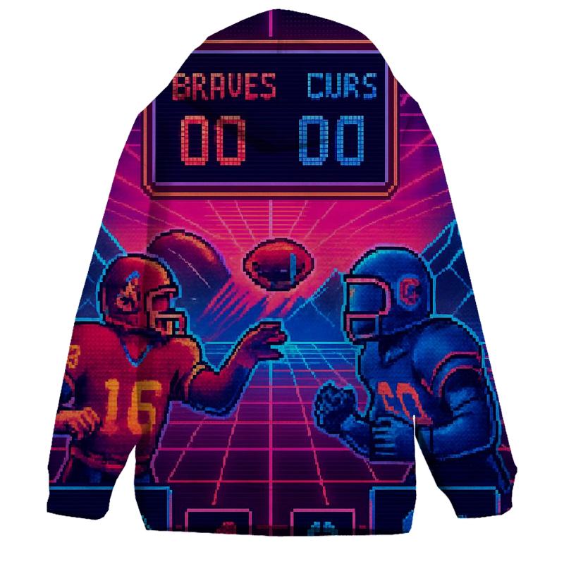 Retro Neon Playbook Duel hoodie styles