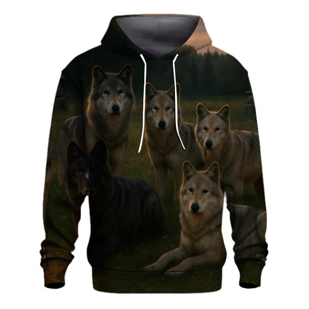 Cultural Steward Wolf Pack Portrait printed hoodies