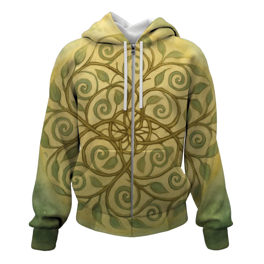 Luminous Mandala Grove lightweight hoodies
