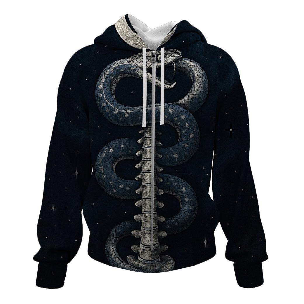 Celestial Spine Ouroboros pullover hoodies