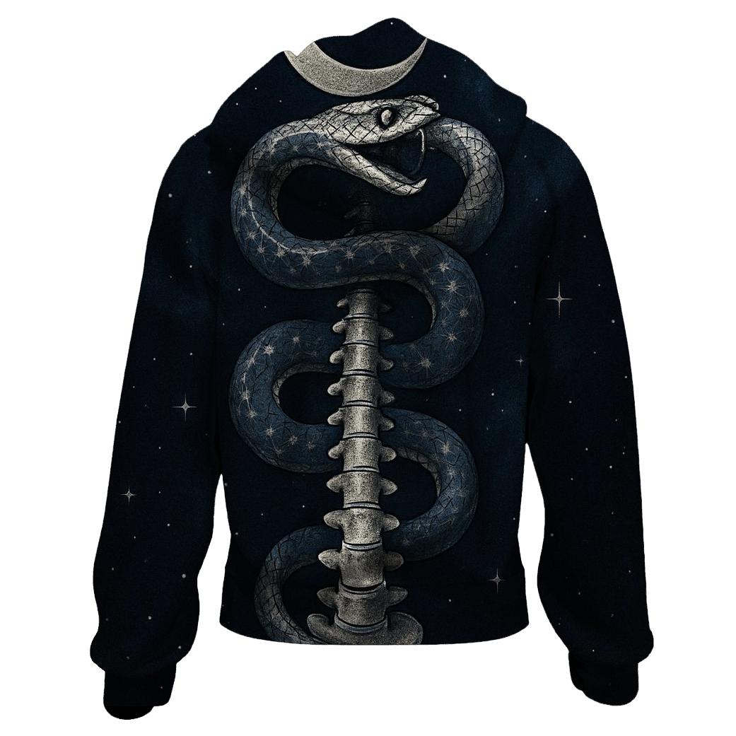 Celestial Spine Ouroboros pullover hoodies