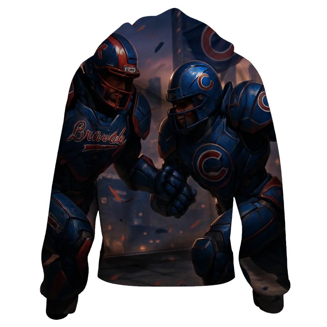 Skyline Showdown At Twilight premium hoodies