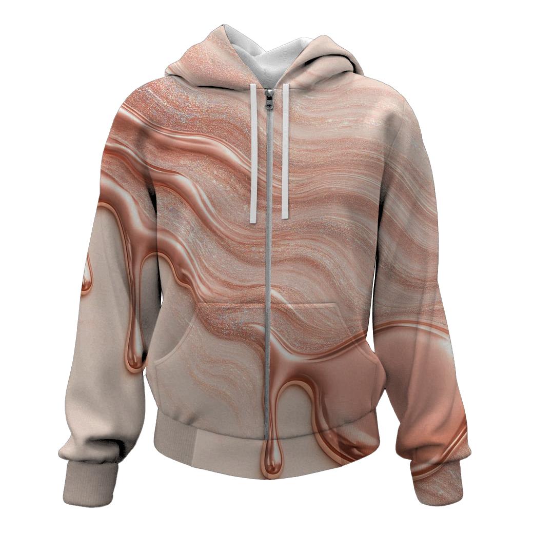 Rose Gold Tide graphic hoodies