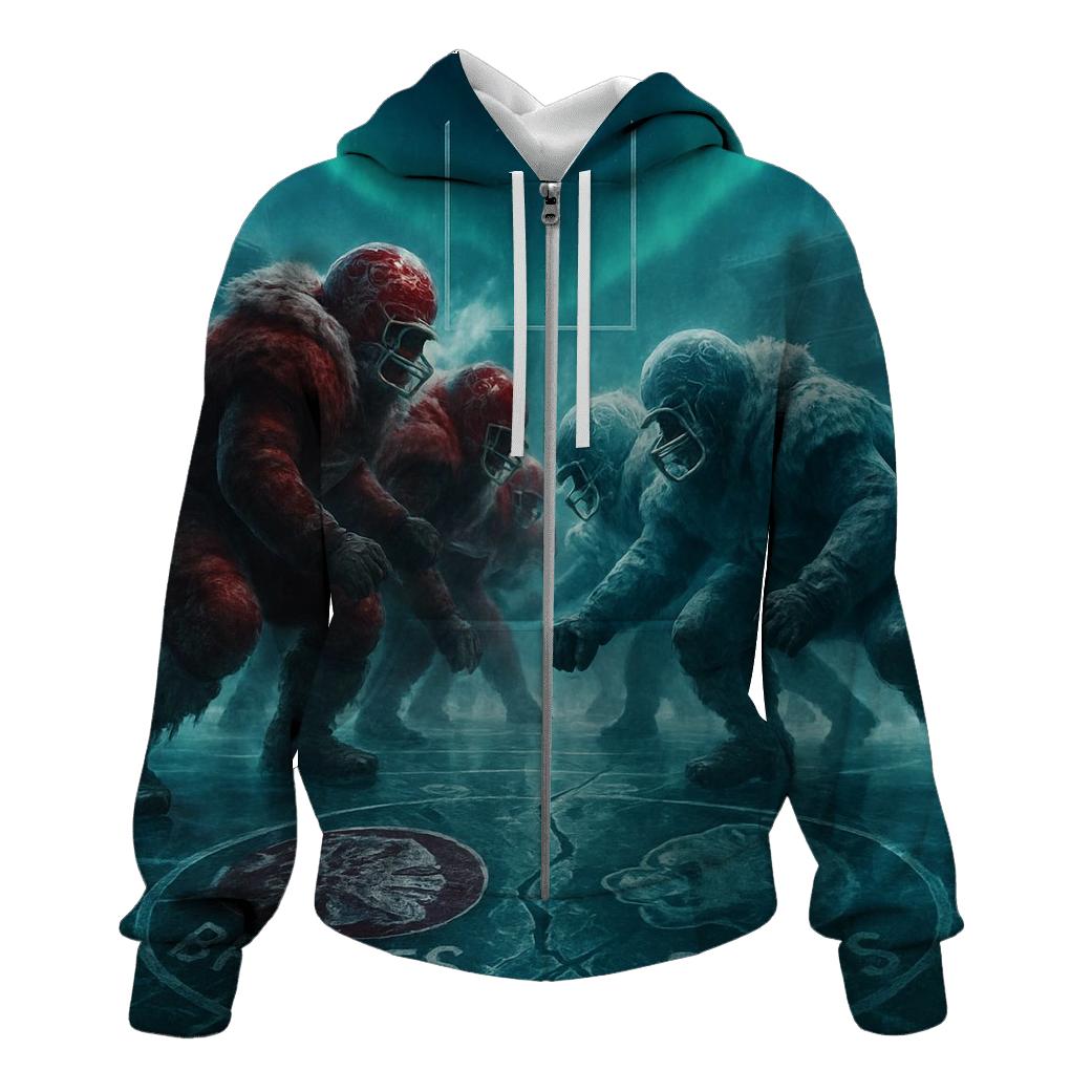Frozen Rivalry Ice Bowl zip-up hoodies