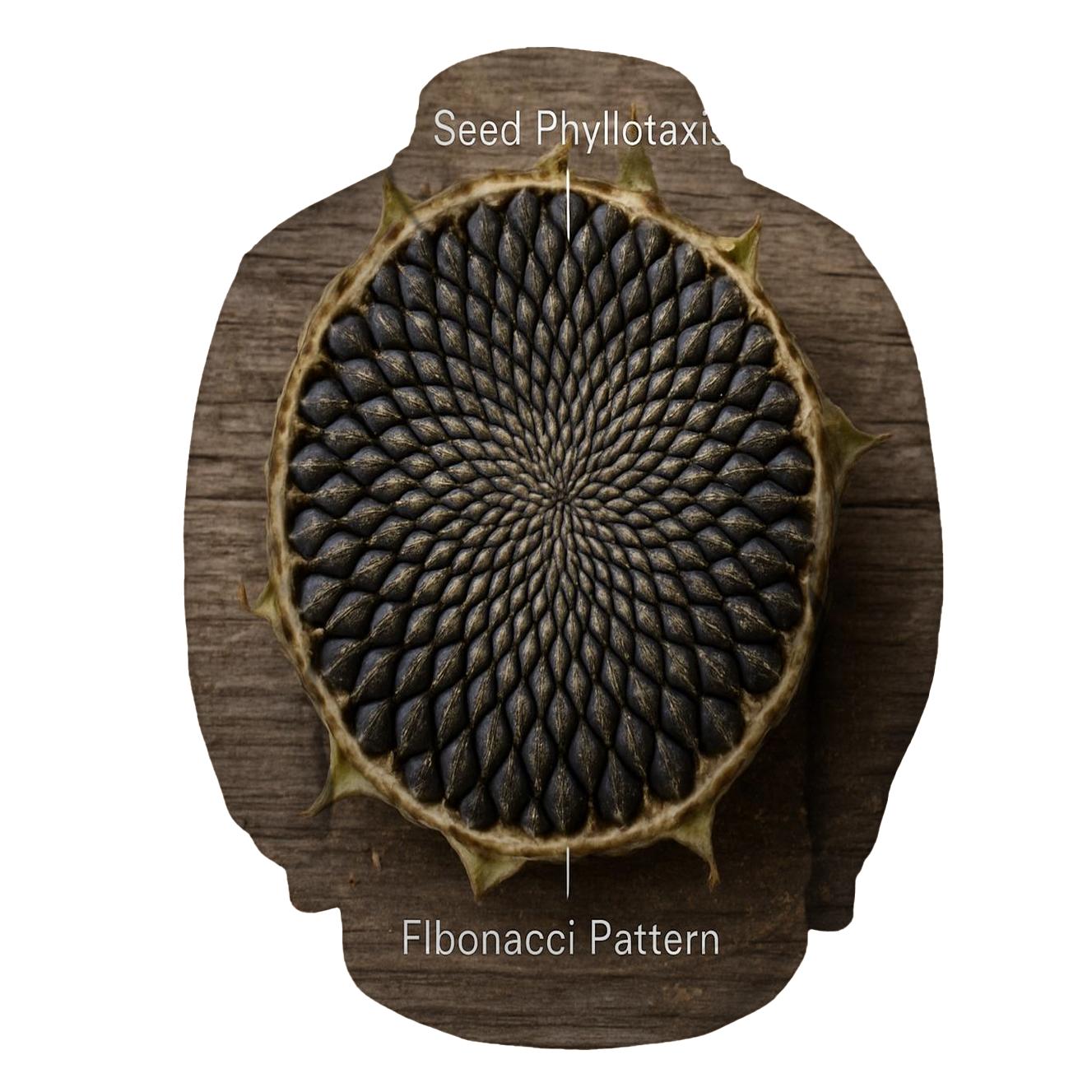 Heirloom Sunflower Seed Head Cross Section pullover hoodies