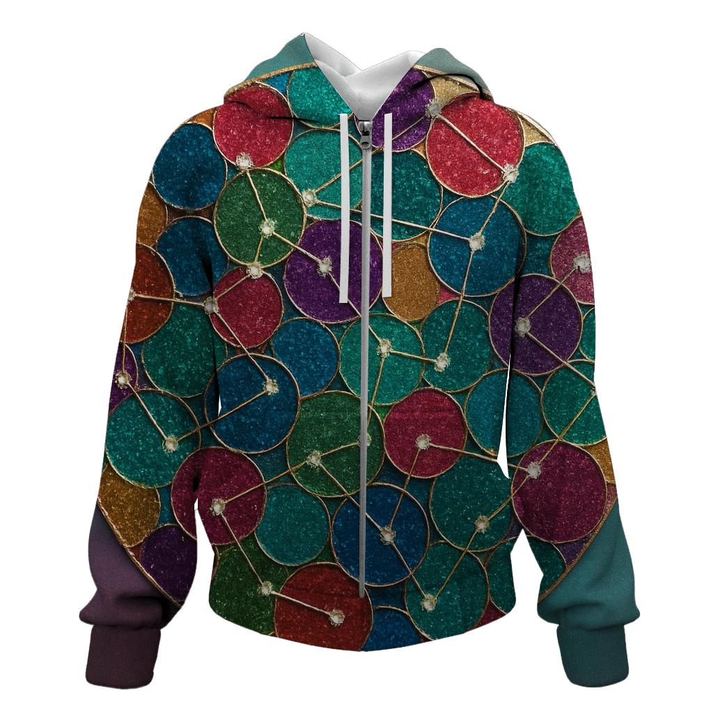 Sequin Constellation printed hoodies