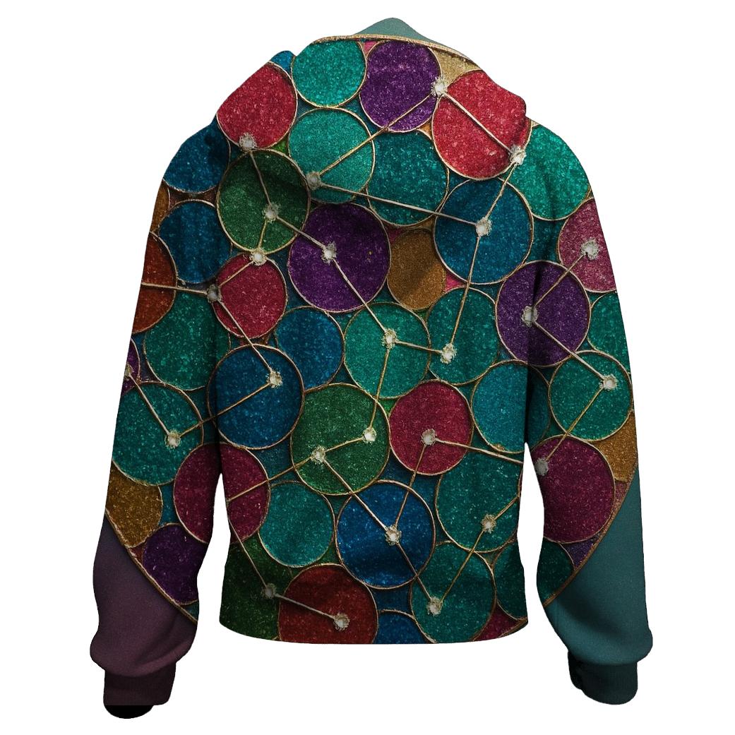 Sequin Constellation printed hoodies