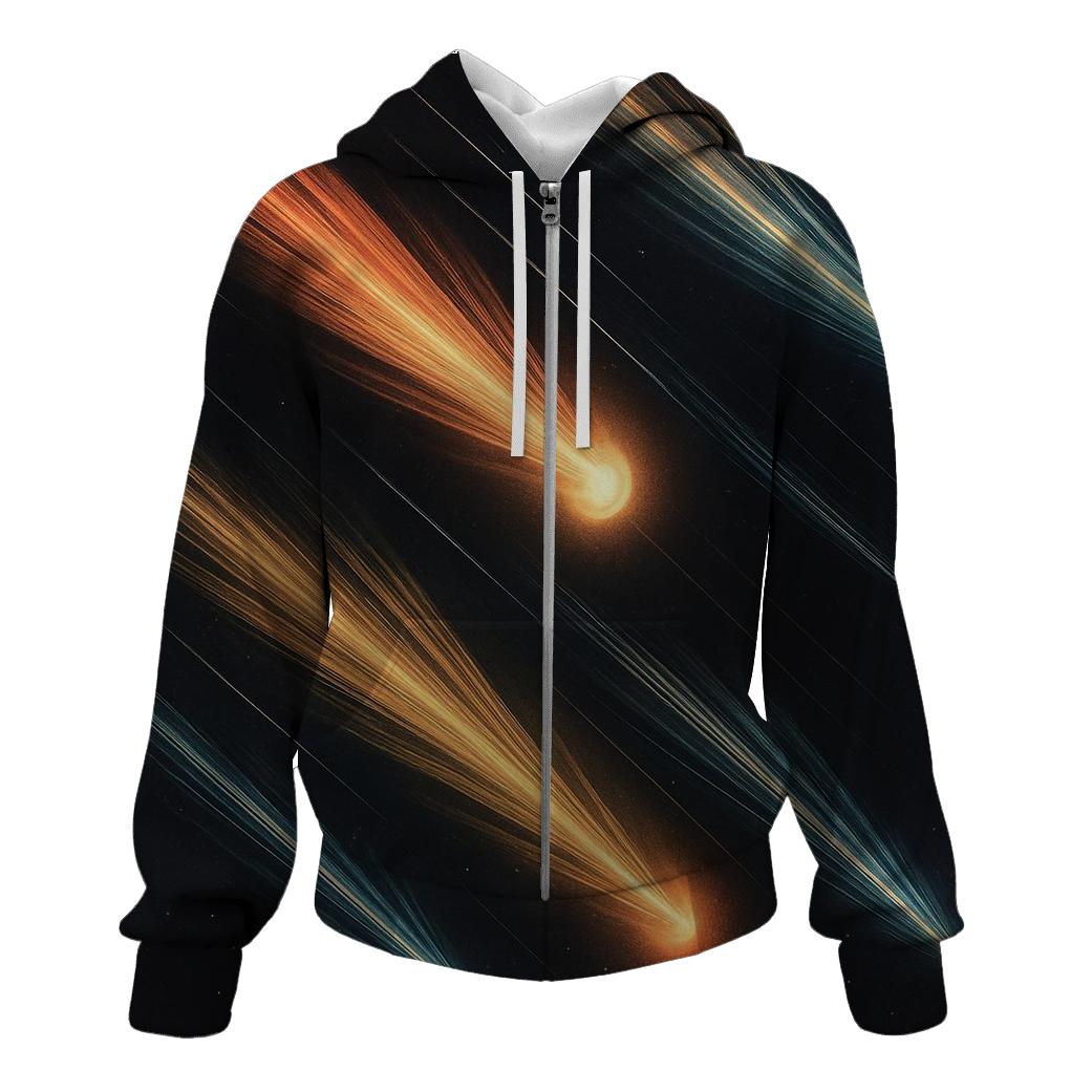 Comet Fan Overprint embroidered hoodies