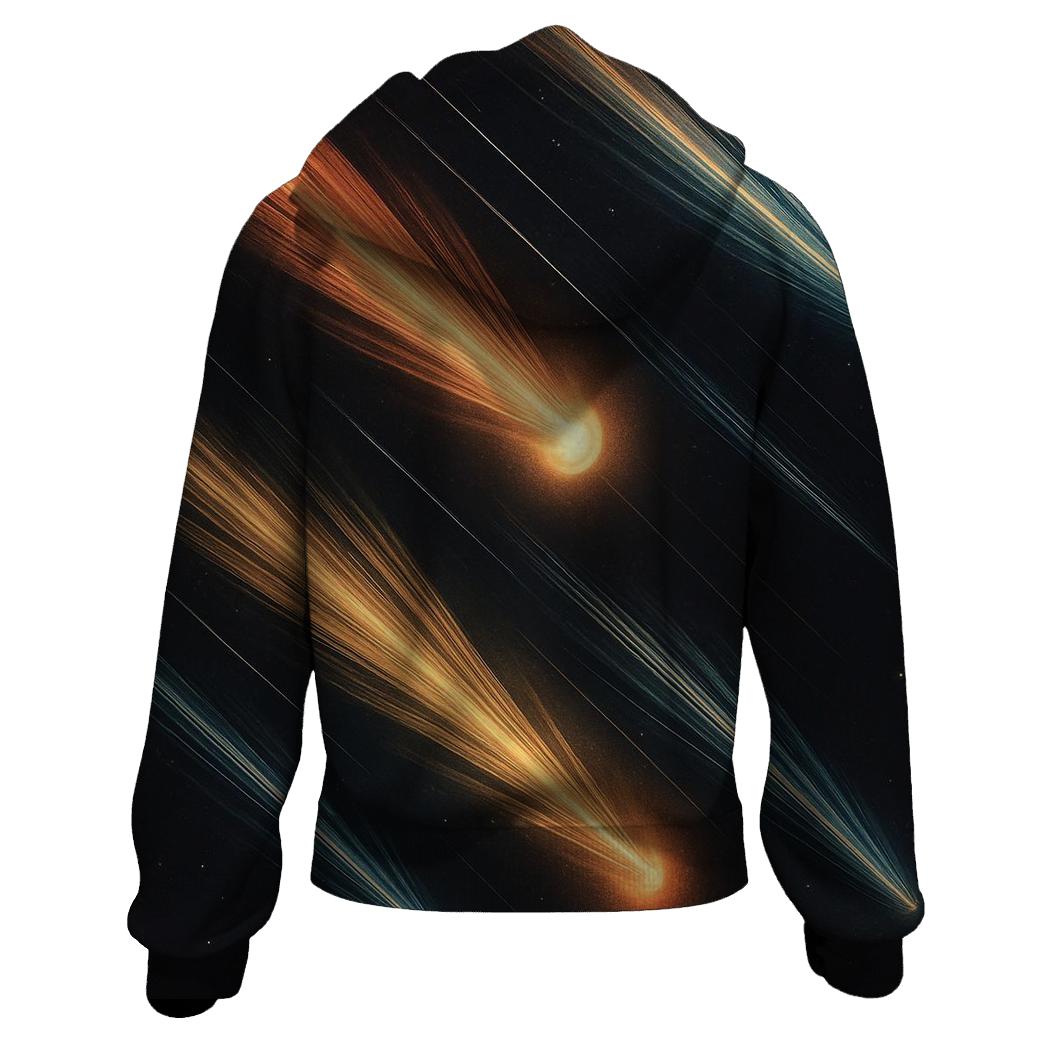 Comet Fan Overprint embroidered hoodies