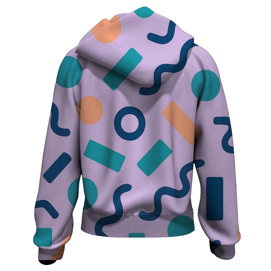 Memphis Sunset Geometry graphic hoodies