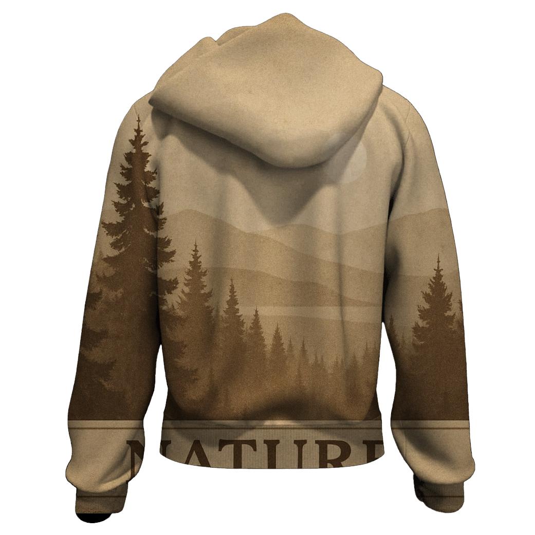 Sepia Forest Landscape heavyweight hoodies