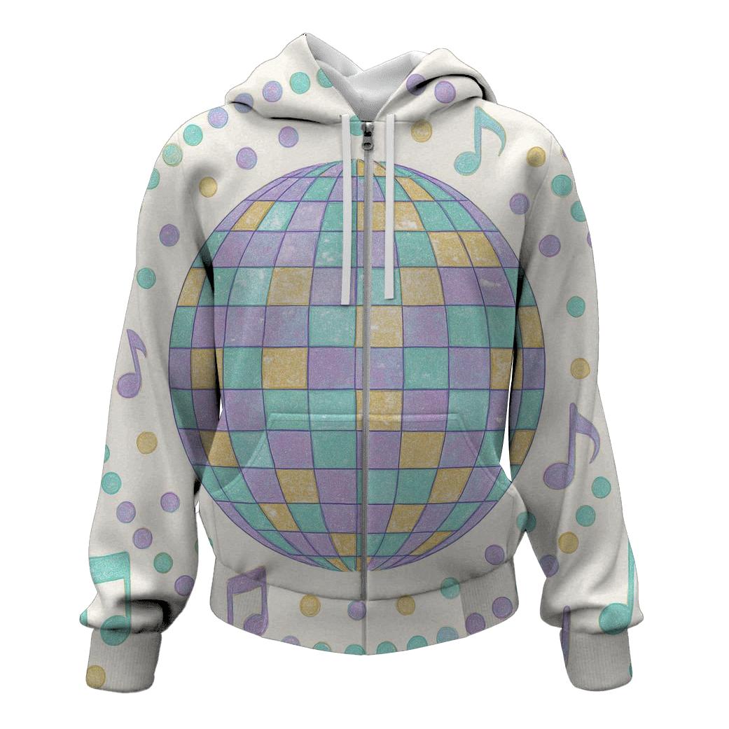 Disco Dot Mosaic embroidered hoodies
