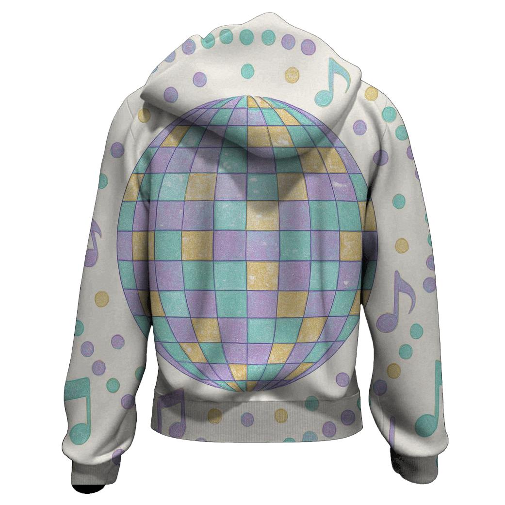 Disco Dot Mosaic embroidered hoodies