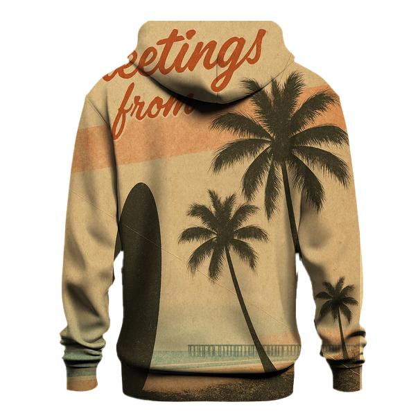 Sunset Surfboard Postcard custom hoodies