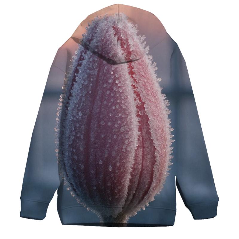 Frozen Tulip Close Study At Sunrise designer hoodies