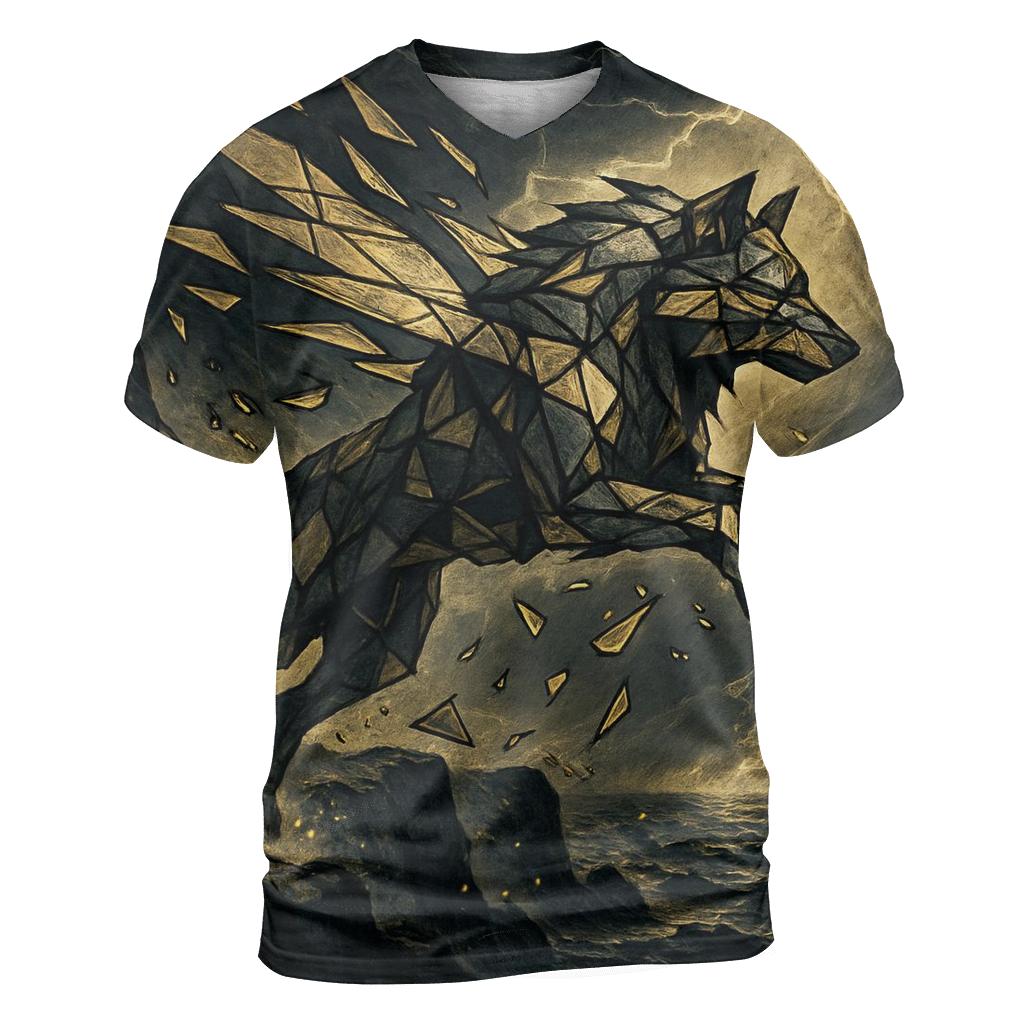 Glass Fenrir trendy printed shirt styles