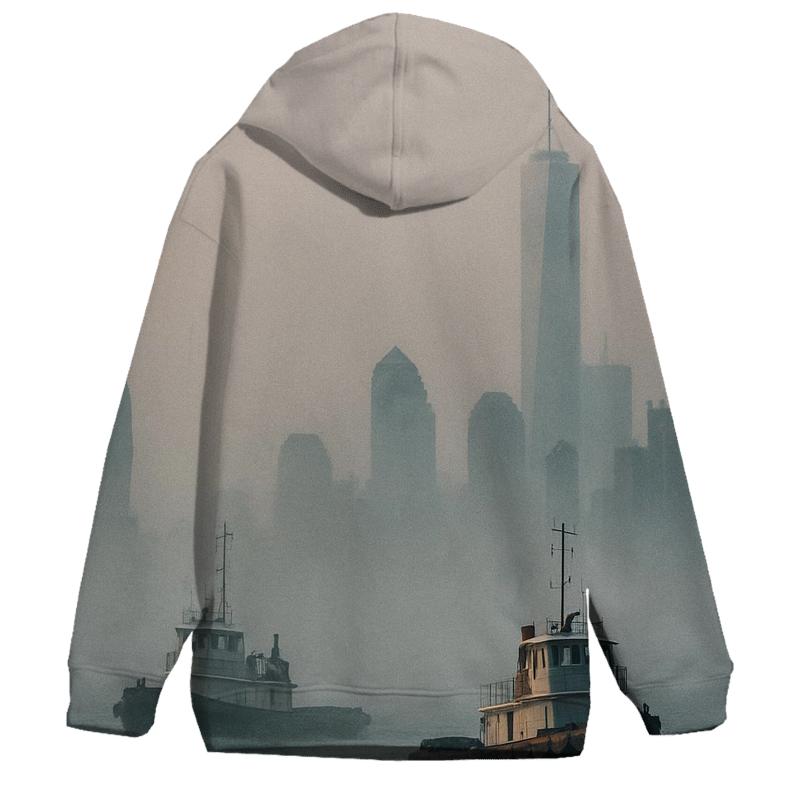 Harbor Fog At Dawn lightweight hoodies