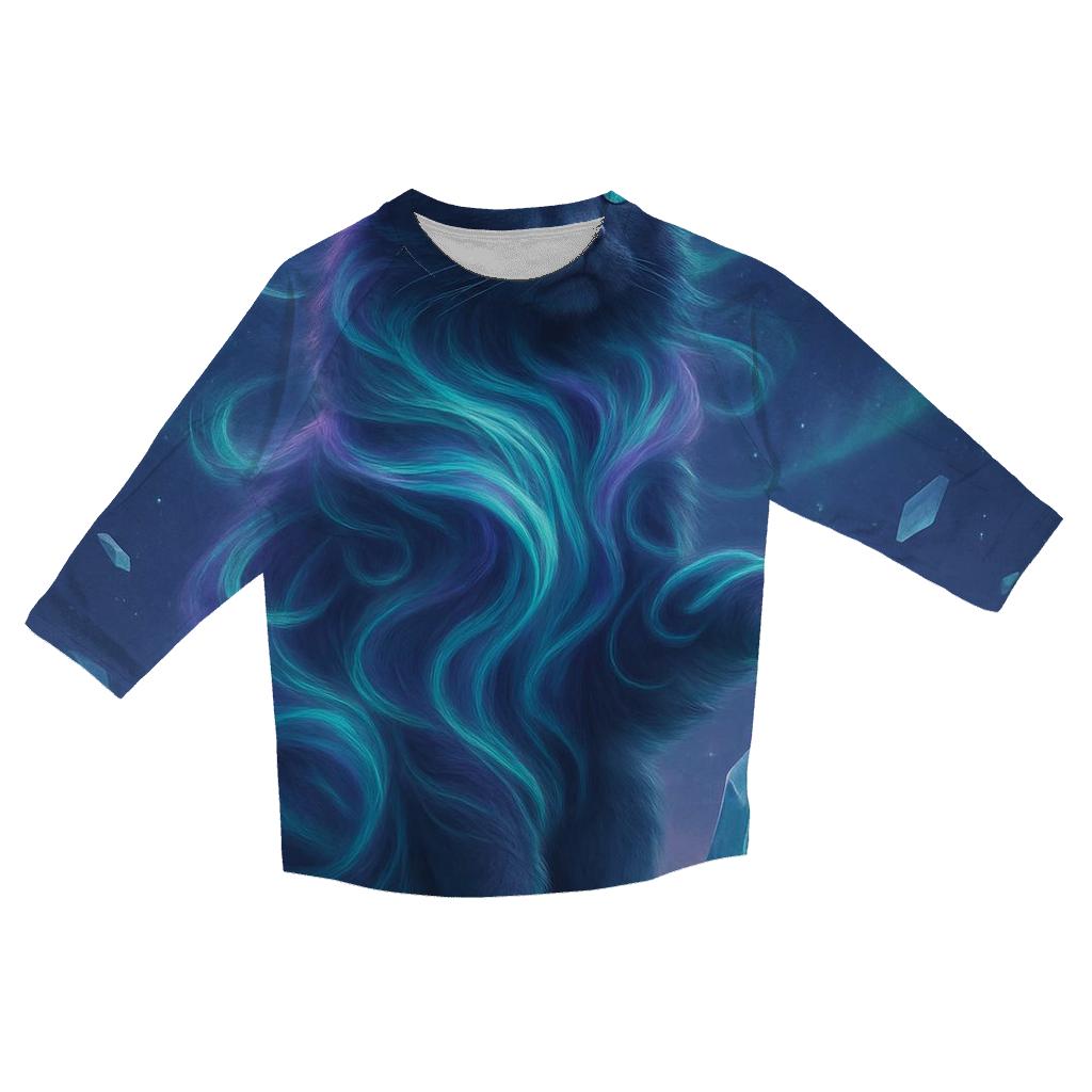 Aurora Guardian Cat designer 3/4 sleeve blouses