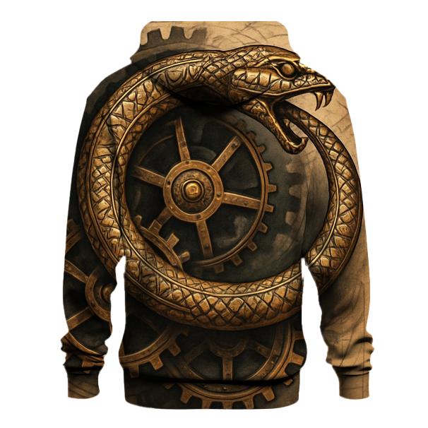 Clockwork Ouroboros Mechanism embroidered hoodies
