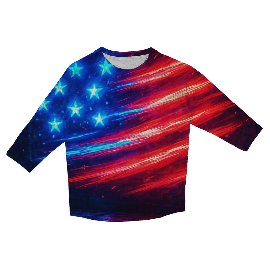 Neon Freedom Surge stylish quarter sleeve tops