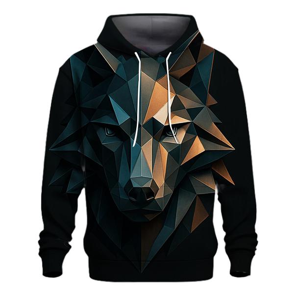 Abstract Geometric Wolf graphic hoodies