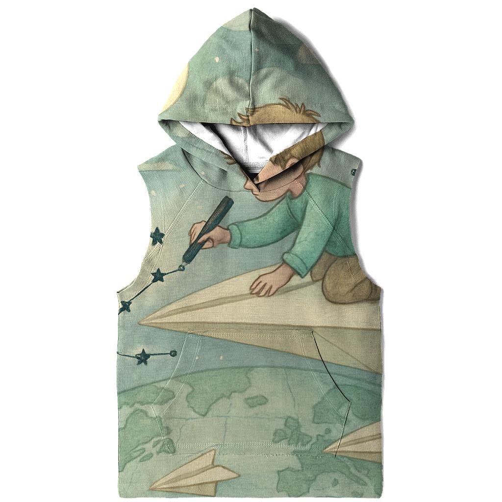 Paperplane Sky Cartographer designer hoodies