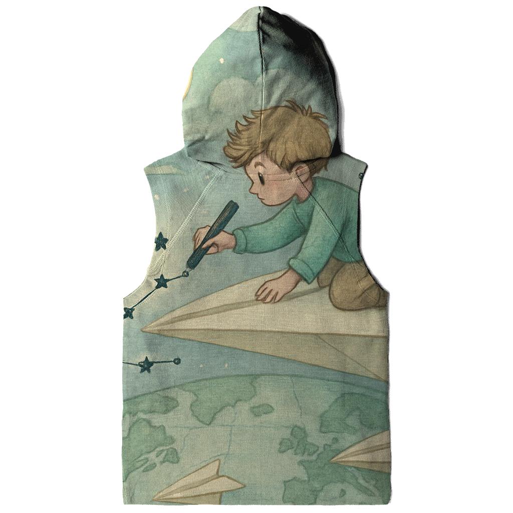 Paperplane Sky Cartographer designer hoodies