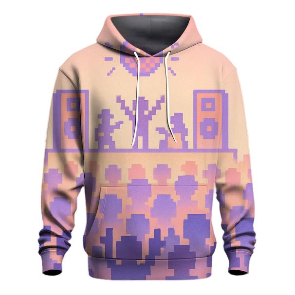 Pixel Concert Crowd pullover hoodies