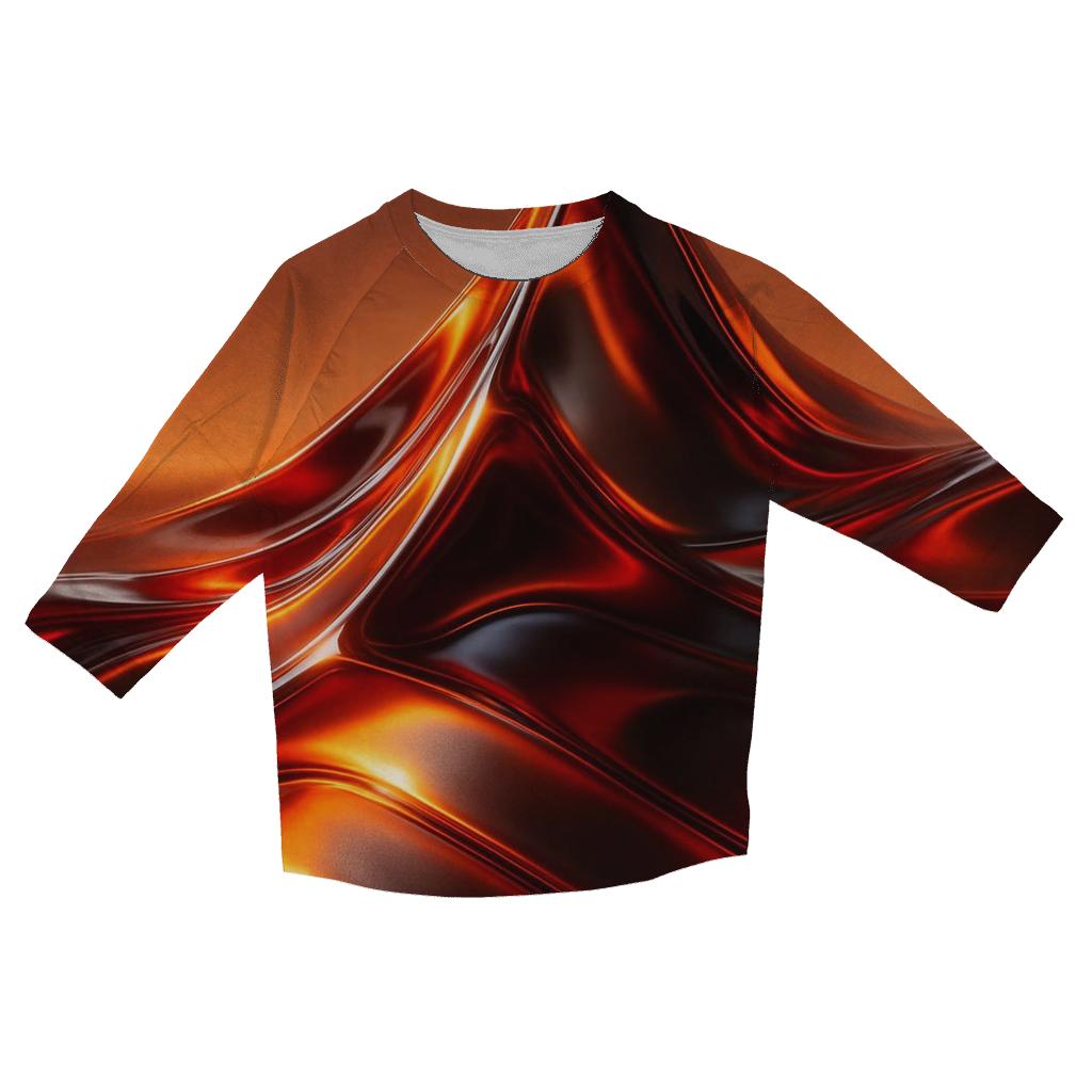 Molten Mirror Ridges custom 3/4 sleeve shirts