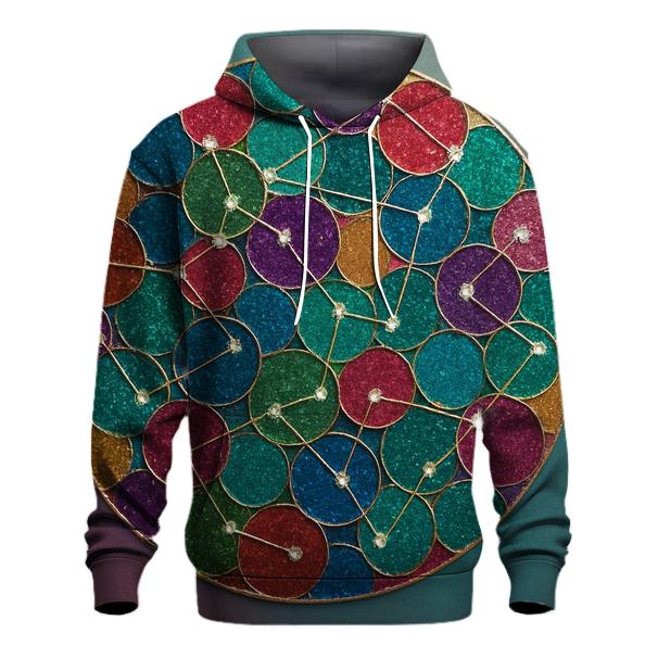 Sequin Constellation zip-up hoodies