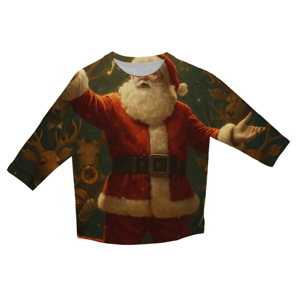 Gilded Reindeer Conductor trendy 3/4 sleeve tops