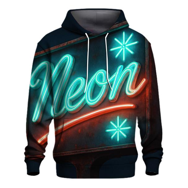Retro Diner Neon Sign lightweight hoodies