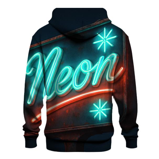 Retro Diner Neon Sign lightweight hoodies
