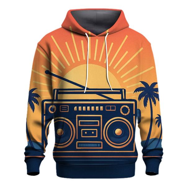 Boombox Sunset Silhouette hoodies fashion