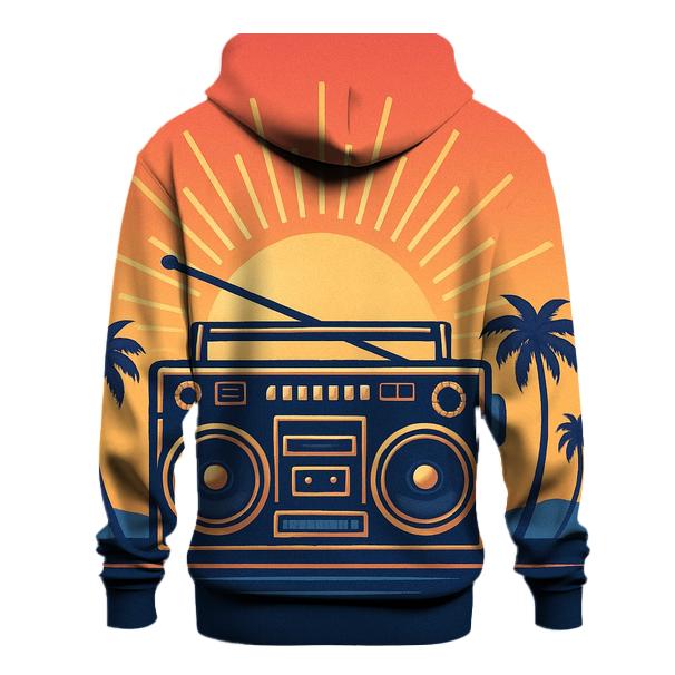 Boombox Sunset Silhouette hoodies fashion