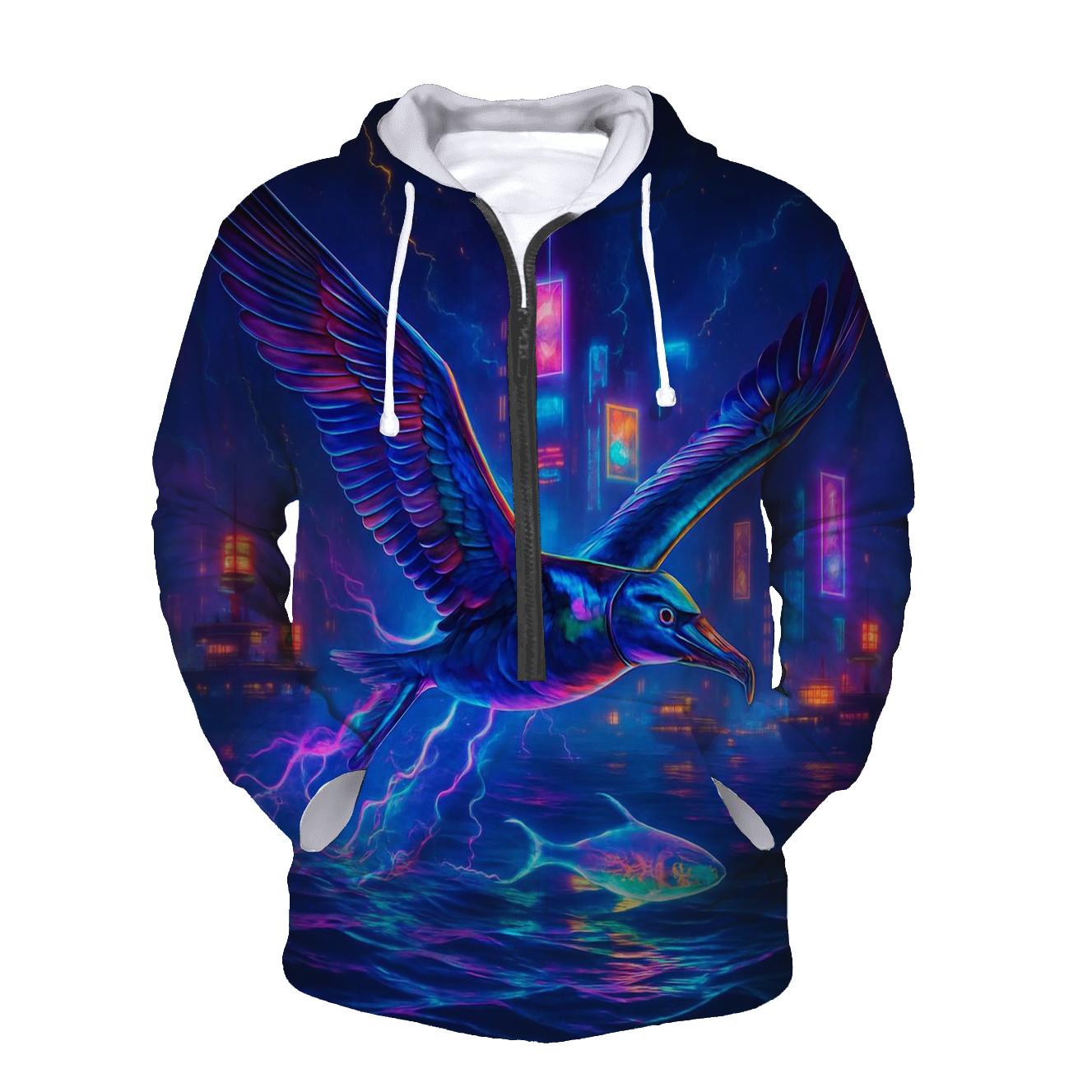 Neon Albatross Voyager embroidered hoodies
