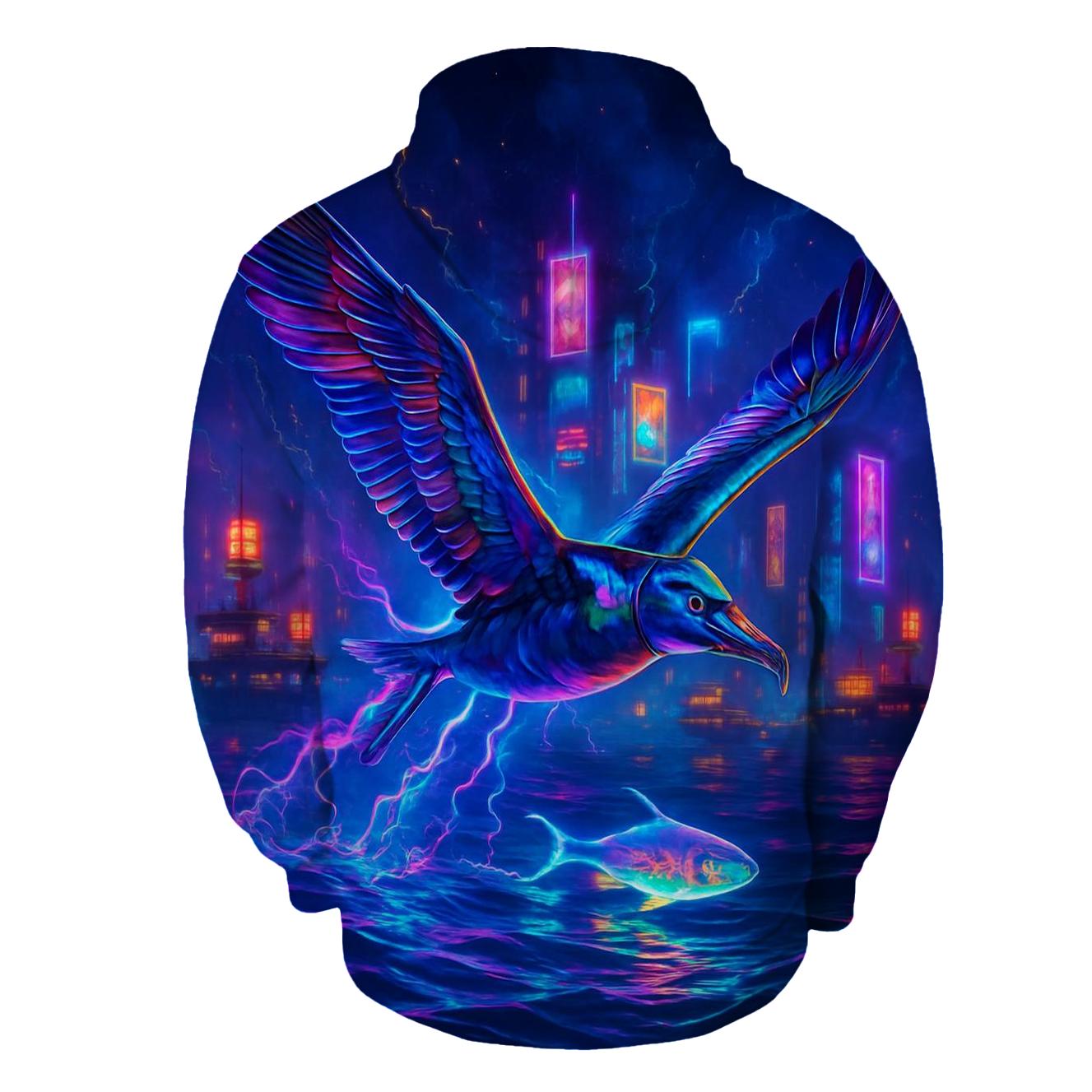Neon Albatross Voyager embroidered hoodies
