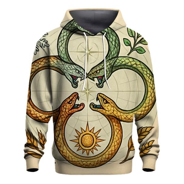 Clock Of Seasons Ouroboros zip-up hoodies