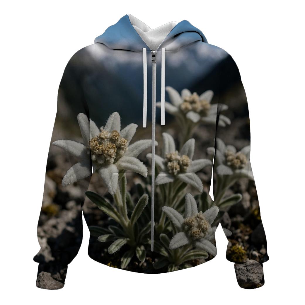 Sunlit Alpine Edelweiss Cluster hoodies fashion