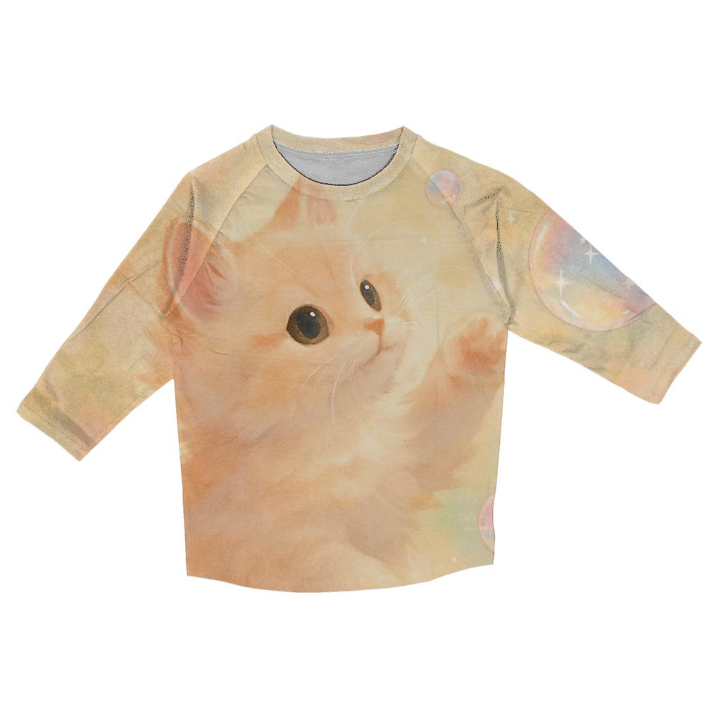 Bubble Dreamer Kitten stylish quarter sleeve tops