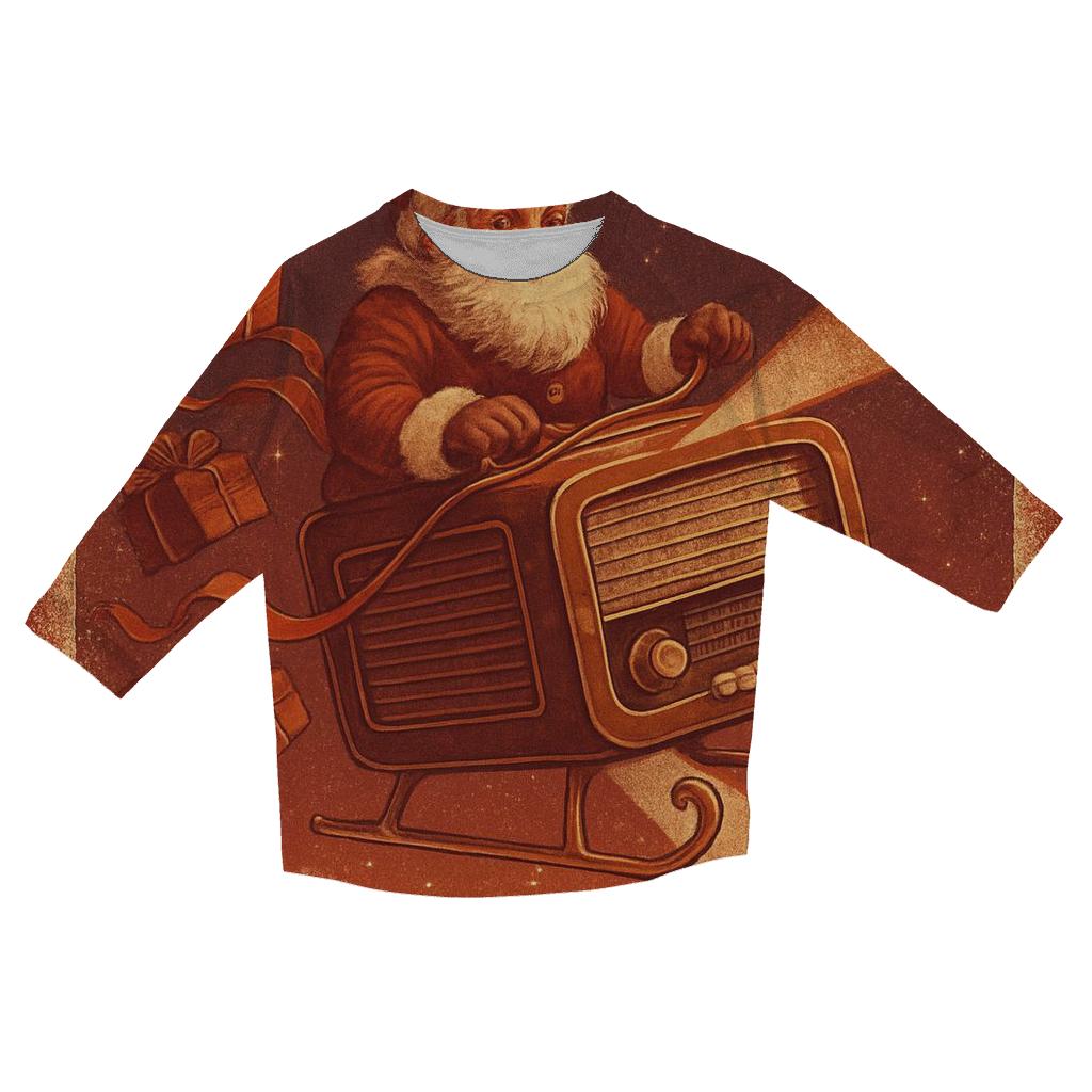 Vintage Sleighwire Postcard custom 3/4 sleeve shirts