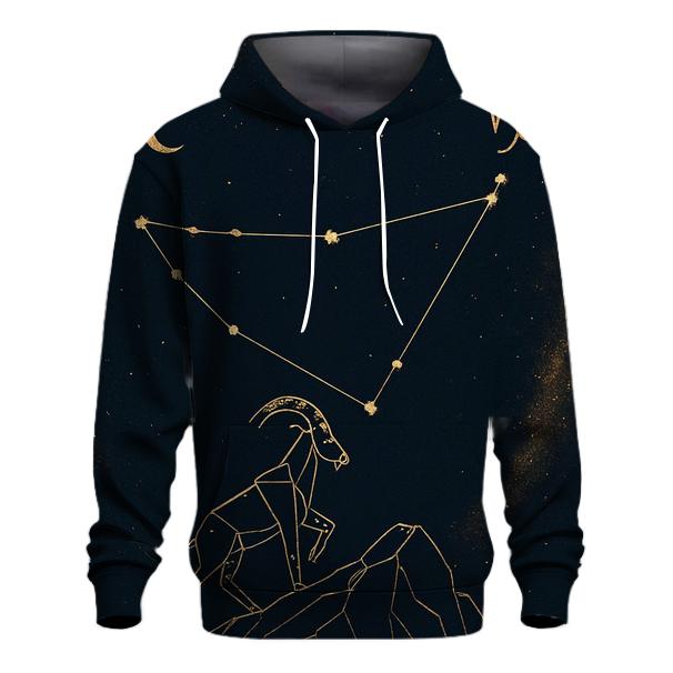 Capricorn Mountain Goat Nebula lightweight hoodies