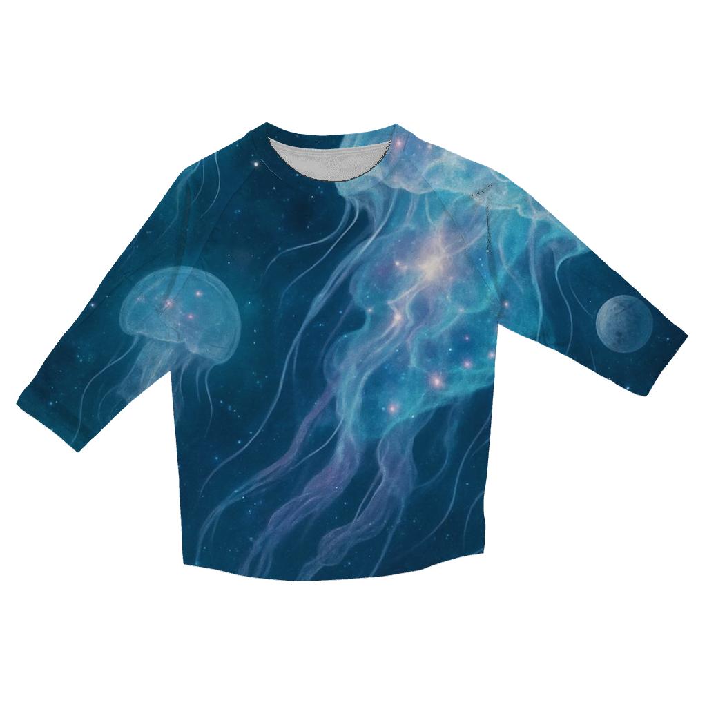 Quantum Jelly Nebula casual three quarter sleeve shirts