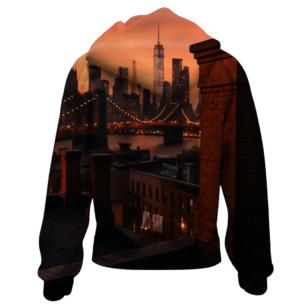 Sunset From Brooklyn Brownstone Roof hoodie styles