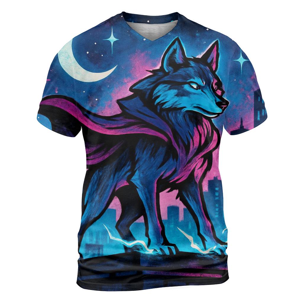 Starlit Sentinel vibrant all-over design tees