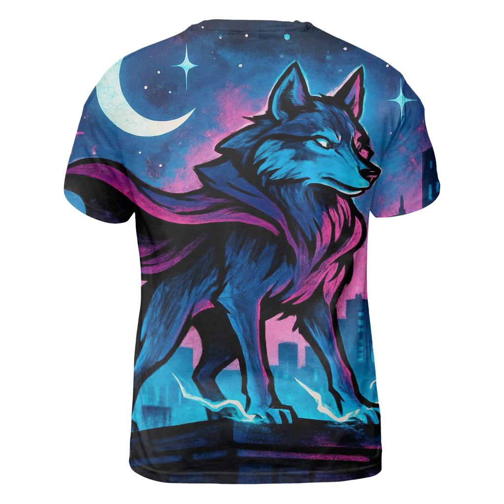 Starlit Sentinel vibrant all-over design tees