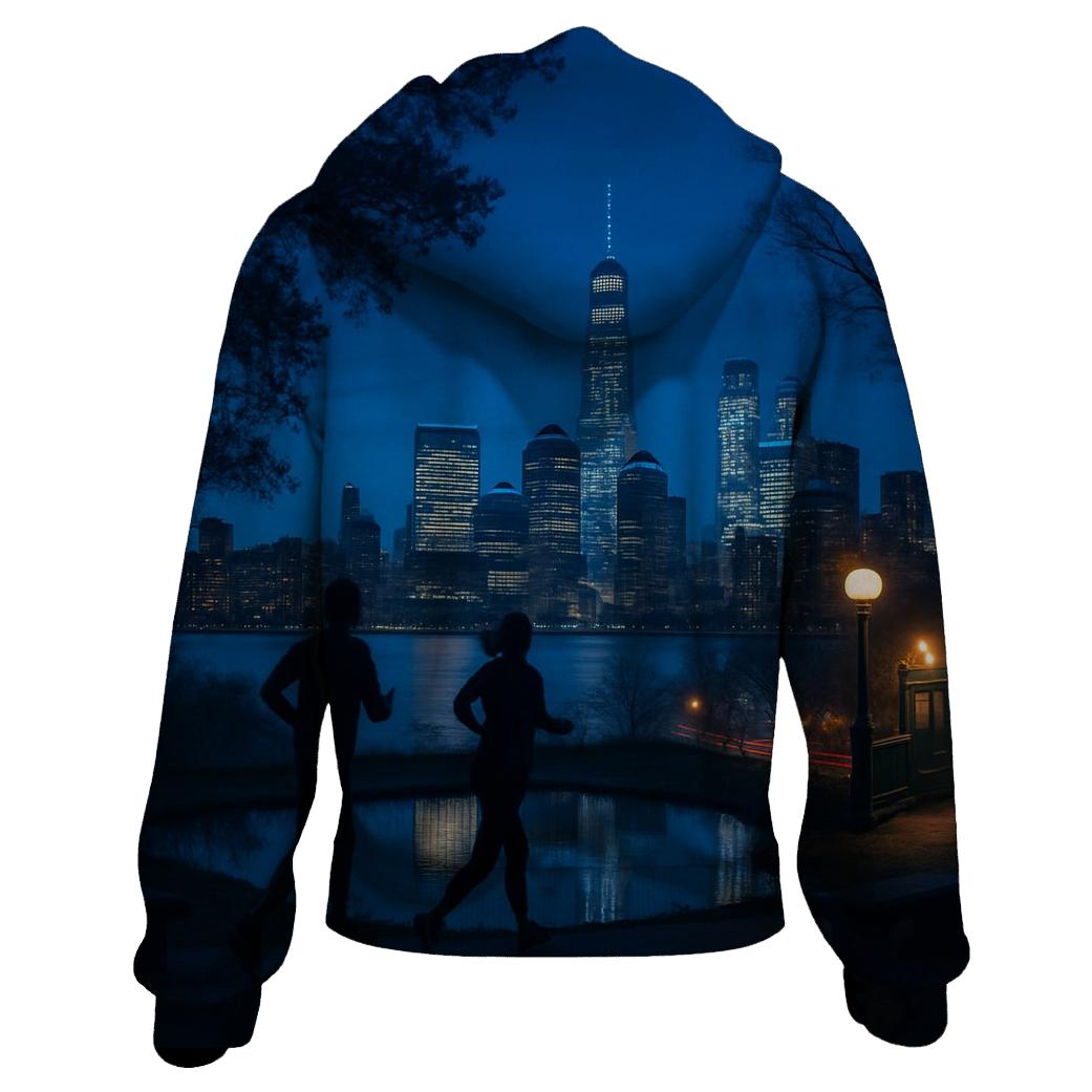 Central Park Overlook At Blue Hour lightweight hoodies
