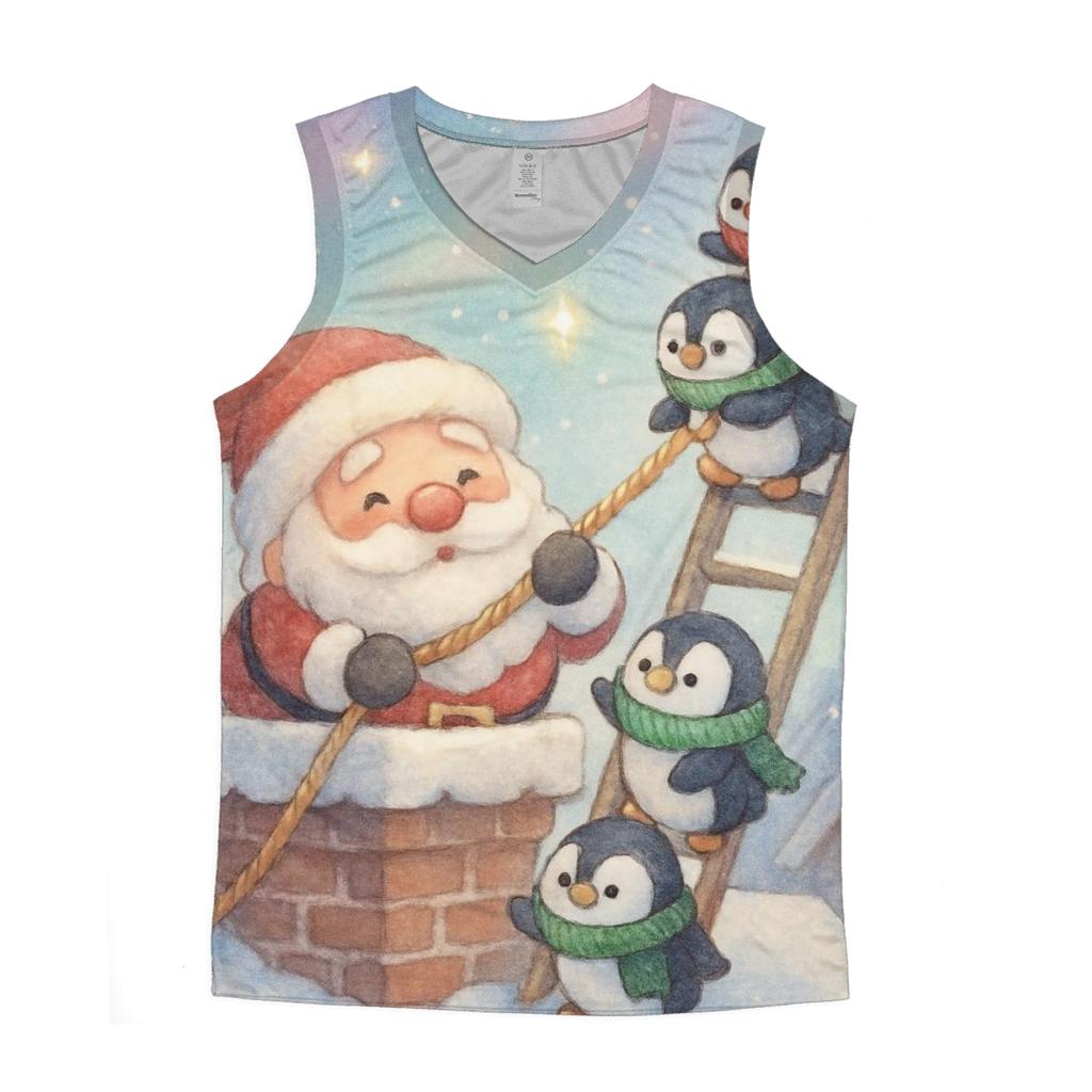 Santas Chimney Rescue Squad trendy fitted tank tops